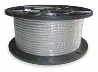 APPROVED VENDOR Wire Rope: Nylon, Galvanized Steel, 7 x 7, 96 lb Working Load Limit, Silver (MPN 2VJF8). Key specifications — End Type: Plain; Brand: APPROVED VENDOR.