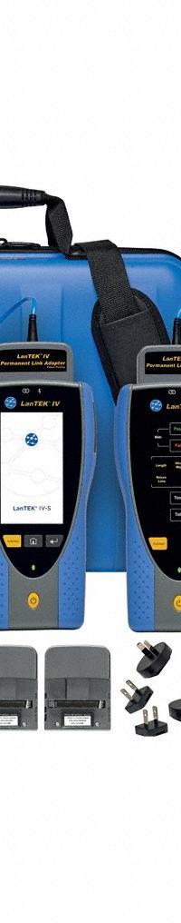 TREND NETWORKS Copper Cable Certifier: LanTEK IV, Base Model, LT4-500S, Certification, CAT6A, RJ45. Key specifications — Communication Protocol: Ethernet; Manufacturer Part Number: LT4-500S; Alert Type: Sound; Data Safe Monitor: No; Digital Memory Capacity: Unlimited with Cloud; Display Screen Type: LCD Touchscreen; Display Type: Digital; For Use With: Cable Tester.
