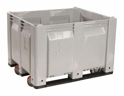 DECADE PRODUCTS Bulk Container: 25.4 cu ft, 48 in x 40 in x 31 in, Lid Not Included - Non-Collapsible Plastic Bulk Containers