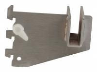ECONOCO Rectangular Tubing Bracket: Single, 1 in Slot Spacing, 1/2 in Slot Lg, 1/8 in x 3 in x 3 in (MPN CR3-SC). Key specifications — Product Type: Rectangular Tubing Bracket; Color: Silver; For Display Type: Single Slotted Standards; Material: Steel; Duty Rating: Heavy Duty; Brand: ECONOCO; Finish: Satin-Chrome; Mounting Type: Hanging.