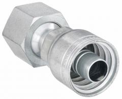 AEROQUIP Hydraulic Crimp Fitting: Steel x Steel, Straight, -6 For Hose Dash Size, ORS x Crimp (MPN 1AA4FR6). Key specifications — Fitting Gender: Female x Genderless; Fitting Connection Type: ORS x Crimp; For Hose Dash Size: -6; Thread Size: 9/16"-18; Brand: AEROQUIP.