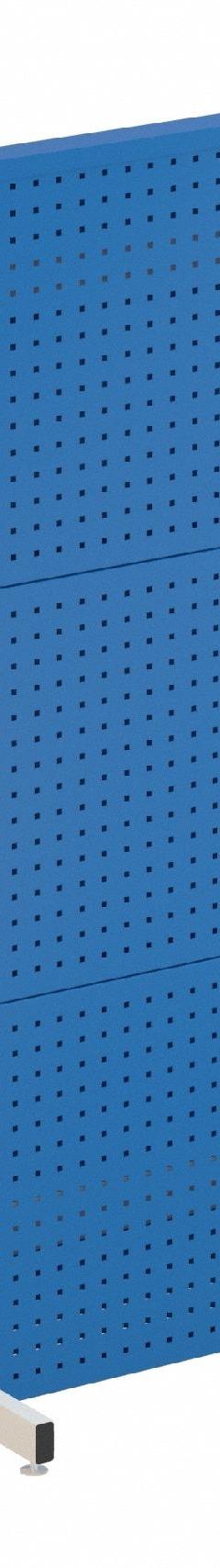 TRESTON Pegboard Floor Rack: Square, 3/8 in Peg Hole Size, 72 in x 30 in x 2 3/8 in, Steel, Blue (MPN C52007102). Key specifications — Material: Steel; Finish: Powder Coated; Peg Hole Shape: Square; Includes: T-feet; Color: Blue; Brand: TRESTON.