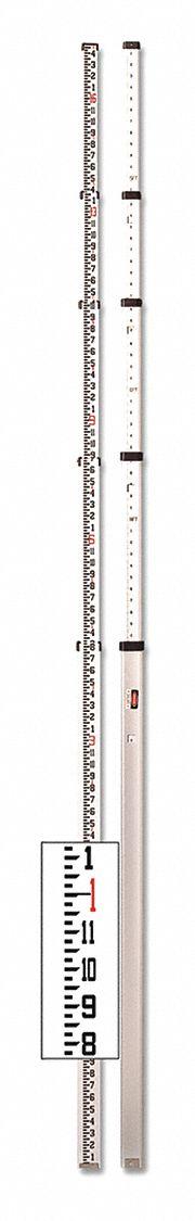 CST/BERGER Telescoping Leveling Rod: Telescoping, 4 3/16 ft – 16 ft, 1/8 in/1 ft/1 in, Aluminum (MPN 06-816C). Key specifications — attr938954: CST/BERGER; attr938955: 45JL23; attr938956: Rotary Laser Levels; attr938958: 1 ft; attr938962: Aluminum.
