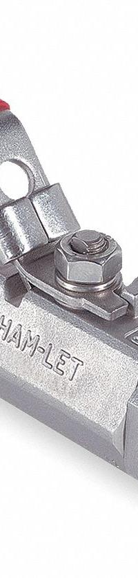 HAM-LET Manual Two-Way Ball Valve: 1 in, 316 Stainless Steel, Straight, Std Port Ball Port (MPN H-795-SS-NL-1 x 1-T-LD). Key specifications — Brand: HAM-LET; Handle: Locking Lever.