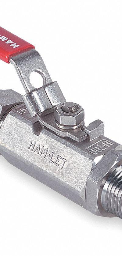 HAM-LET Manual Two-Way Ball Valve: 1 in - Straight-Body Stainless Steel Ball Valves