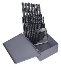 CLE-LINE Reduced Shank Drill Bit Set: 29 Pc, 1/16" to 1/2" by 64ths, 118° Point, Black Oxide HSS (MPN C21159). Key specifications — attr1236168: Metal Index.