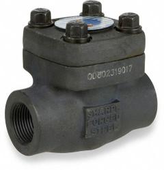 SHARPE Check Valve: Swing, 2-Way, Inline Valve Body, 1/2 in Pipe Size, Socket x FNPT, Carbon Steel (MPN 4371000900). Key specifications — Seat Material: Metal; Brand: SHARPE.