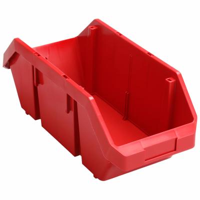QUANTUM STORAGE SYSTEMS Cross-Stacking Bin: 8 3/8 in x 18 1/2 in x 7 in, Red - Cross-Stacking Plastic Bins