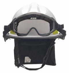 BULLARD Fire Helmet: White, Fiberglass, Modern Rear Brim, Chin Strap (MPN FXSWHTLGIZ2). Key specifications — Color: White; Chin Strap: Yes; Brand: BULLARD; Shell Material: Fiberglass; Style: Modern Rear Brim; Suspension: Standard Sure-Lock(R) Ratchet Headband.