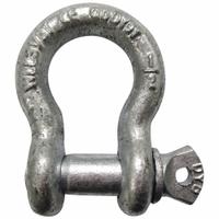 APPROVED VENDOR Anchor Shackle: Anchor Shackle, 6,600 lb Working Load Limit, Alloy Steel, Silver (MPN 55AY20). Key specifications — Body Color: Silver; Brand: APPROVED VENDOR.