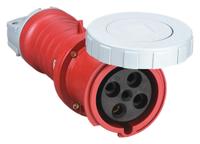 HUBBELL Pin and Sleeve Connector: Red, 480V AC, Three Phase, 60 A, 3 Pole, 4 Wire, IEC Grounding (MPN HBL460C7W). Key specifications — Brand: HUBBELL.