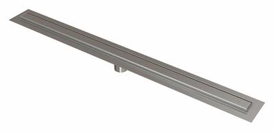 BESTCARE Shower Drain: Rectangular, Stainless Steel, Satin, 3 3/8 in Overall Ht - Institutional Trench Drains