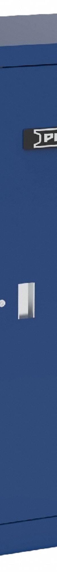 PROTO Side Cabinet: Blue, 6 Drawers, Keyed, 27 in W x 27 in D x 65 in H, Blue / Gloss, 550 (MPN J552665B-6BL-LK). Key specifications — Brand: PROTO; Drawer Color: Blue; Drawer Slide Type: Ball Bearing; Series: 550; Locking System: Keyed.
