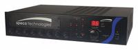 SPECO TECHNOLOGIES Amplifier: Auxiliary (1/8 in)/RCA/XLR Output, 25V/70V, 115V AC, 8 ohm Impedance (MPN PBM240A). Key specifications — Output Style: Auxiliary (1/8 in); Input Style: TEL; Manufacturer Part Number: PBM240A; Brand: SPECO TECHNOLOGIES; Includes: IR Remote Control.