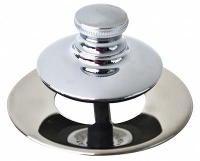 WATCO Drain Stopper: Plastic/Stainless Steel, Chrome-Plated, 2 7/8 in Overall Dia - Bathtub Drain Stoppers
