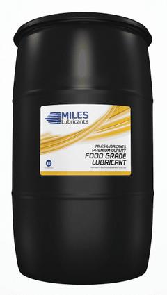 MILES LUBRICANTS Compressor Oil: 55 gal, Drum, 20 SAE Grade, 68 ISO Viscosity Grade, Food Grade (MPN MSF1543001). Key specifications — attr59744: 129; attr59746: 68; attr59736: Yes; attr59735: Drum; attr59738: Miles FG Comp Oil; attr59749: 20.