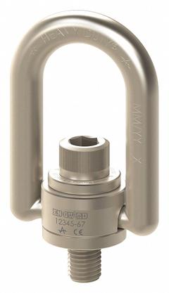 ADB HOIST RINGS Hoist Ring: Pivot/Swivel, Nickel-Plated Steel, M12-1.75, Max. 2,310 lb (MPN EN34515). Key specifications — Brand: ADB HOIST RINGS; Thread Size: M12-1.75; Operation: Lifting.