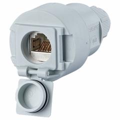 METZ CONNECT Cable Coupler: Cat6A, Data/HDBaseT/Power, 8 Poles, Straight, Cable, Female Straight (MPN 1309415003-E). Key specifications — Housing Material: Zinc Die-Cast; IP Rating: IP67; Mounting Type: Cable; Connector Color: Light Gray; Performance Category: Cat6A; Application: HDBaseT; Connection Type: Insulation Displacement; Connector Gender: Female.