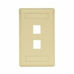 HUBBELL PREMISE WIRING Wall Plate: Ivory, 1 Gang, 2 Port, Flat Module, Plastic, Vertical (MPN IFP12EI). Key specifications — Brand: HUBBELL PREMISE WIRING; Material: Plastic; Color: Ivory; Compatible Connector Type: Keystone Jack Modules; Outlet Orientation: Vertical; Module Style: Flat.