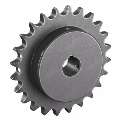 TSUBAKI Single Strand Sprocket: 60, For 3/4 in Chain Pitch, 1 in Bore Dia, 24 Teeth - Size 60 Fixed-Bore Roller Chain Sprockets