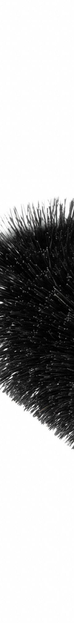 Radial End Brush: 13 in Overall Lg, Natural Hair, Black, 5 in Brush Head Lg, 2 in Bristle Lg (MPN 06144). Key specifications — Brand: TANIS; Non-Sparking: No; Bristle Color: Black; Bristle Material: Natural Hair.
