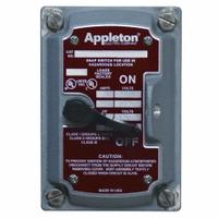 APPLETON ELECTRIC Switch Cover: Tumbler Switches (MPN EDSF34W). Key specifications — attr206748: EDSF34W; attr1023121: Tumbler Switches; attr1023126: Front Operator, 4-Way, 30A Switch; attr1023128: Front Cover with Switch; attr211297: APPLETON ELECTRIC; attr1024199: Contender™.