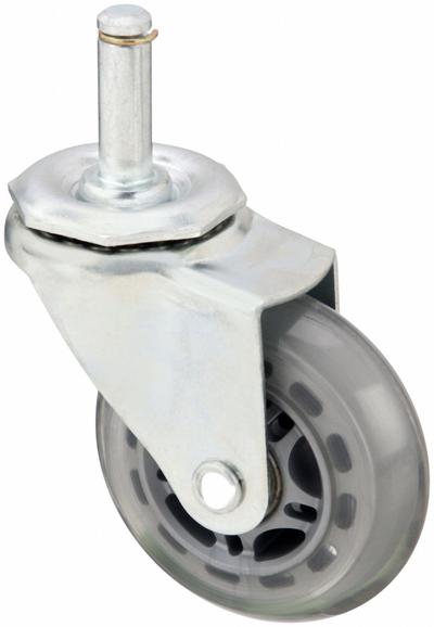 APPROVED VENDOR Stem Caster: Swivel, No Brake, 3 in Wheel Dia., 1 in Wheel Wd, Polyurethane - General Purpose Friction-Ring Stem Casters