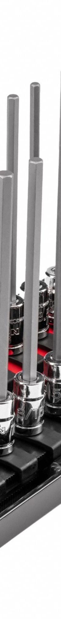TEKTON Socket Set: 1 - 25 Pieces, 1/4 in Drive Size, 21 Pieces, 9 3/4 in Overall Lg, Fixed Insert (MPN SHB90206). Key specifications — attr1216280: Fixed Insert; attr1216283: TEKTON; attr1225718: 5/64 in to 5/16 in; attr1227491: 1/4 in.