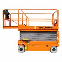 BALLYMORE Mobile Personnel Lift: Battery, Drivable, 26 ft Elevated Platform Ht, 90 in x 45.3 in (MPN DMSL-26W). Key specifications — Brand: BALLYMORE; Features Included: Battery Charger.
