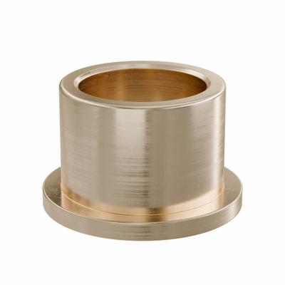 OILITE Flanged Sleeve Bearing: Bronze, SAE 841, 20 mm Bore, 26 mm OD, 20 mm Lg - Lubricated General Purpose Metallic Flanged Sleeve Bearings