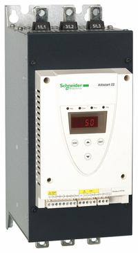 SCHNEIDER Soft Start: 230-440V AC, 110 A Output Current, With Bypass, IP20, 60/50 Hz, Three Phase (MPN ATS22C11Q). Key specifications — attr1380771: 230V AC; attr1380759: ATS22C11Q.