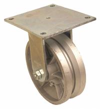 APPROVED VENDOR Plate Caster: Rigid, Iron, 6 in Wheel Dia, 2 in Wheel Wd, 7 1/2 in Mounting Ht, Hole (MPN P21R-C060R-15-VG1). Key specifications — attr1100373: APPROVED VENDOR.