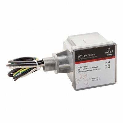 NVENT ERICO Surge Protection Device: Single Phase, 120/240V AC, 180/360V, Polycarbonate - External Surface-Mount SPDs