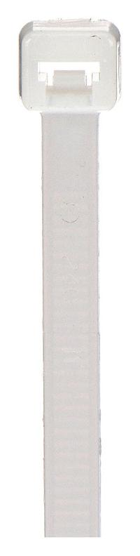 GRAINGER Cable Tie: 8 in Nominal Lg, 2 in Nominal Max. Bundle Dia., 0.19 in Wd, Natural, Std, 100 PK (MPN 36J149). Key specifications — Outdoor Use: No; Color: Natural; Brand: GRAINGER.