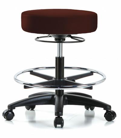 APPROVED VENDOR Cleanroom Stool: Vinyl, Ht Range 20 1/2 in to 28 in, 17 in Seat Wd, 17 in Seat Dp - Vinyl Lab Stools