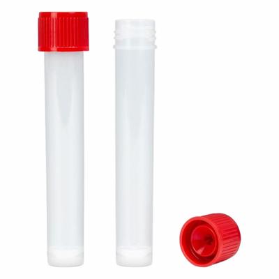 GLOBE SCIENTIFIC Test Tube: Test Tube, Polypropylene, 10 mL Capacity - mL, Round, Colorless - Plastic Test Tubes