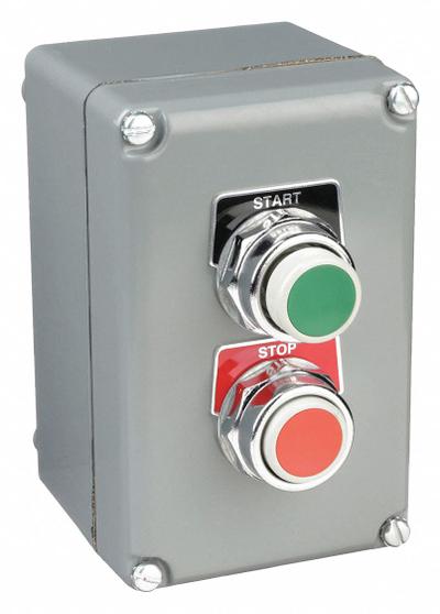 SCHNEIDER Control Station: (2) Push Buttons, 0 Pilot Lights, 1NO/1NC, Start/Stop - Push-Button Control Stations