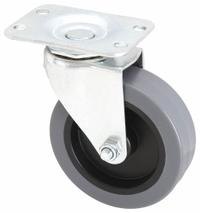 APPROVED VENDOR Plate Caster: Swivel, Side Brake, Rubber, 3 in Wheel Dia, 13/16 in Wheel Wd, Hole (MPN P5S-RP030G-P-SB-001). Key specifications — Wheel Bearing Type: Plain; Wheel/Tread Color: Gray; Brand: APPROVED VENDOR; Caster Type: Swivel with Brake.