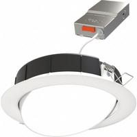 JUNO Adjustable LED Downlight: 6 in Dia, 1,007 lm, 2700K/3000K/3500K/4000K/5000K, 12 W, 120V AC (MPN WF6 ADJ SWW5 90CRI MW M6). Key specifications — Trim Color: White; LED Replacement For: 75W; Dimmable: Yes; Color Temperature: 4000K; Brand: JUNO; Voltage: 120V AC.