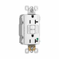 PASS & SEYMOUR Plugtail Duplex Receptacle: Hospital Grade, Duplex, 5-20R, White, GFCI, 125V AC, 20 A (MPN PT2097HGNTLTRW). Key specifications — attr1367147: PASS & SEYMOUR.