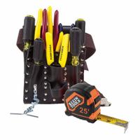 KLEIN TOOLS Electricians Tool Kit: 10 Total Pcs, Tool Pouch, 10 or less Pieces Range (MPN 5300). Key specifications — attr646319: Sockets Not Included; attr548984: (1) Wire Stripper; attr548989: (1) Tongue and Groove Pliers; attr646318: SAE; attr548987: None; attr548988: None; attr548990: None; attr552361: None.