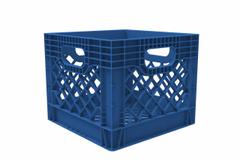 ORBIS Dairy Case/Dairy Crate: 13 1/8 in x 13 1/8 in x 12 1/8 in, 12 1/8 in Bottom Inside Lg, Blue (MPN DY16 Dark Blue). Key specifications — Material: Plastic; Brand: ORBIS.
