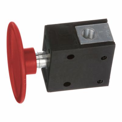 ARO Manual Air Control Valve: 460, Two-Way / Two-Position, Button, Red - ARO 400 Series Manual Air Control Valves