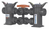 HAYWARD Basket Strainer: CPVC, 0.125 in Screen Size, Dual, Socket and Threaded, 1 1/4 in (MPN DB2125ST18). Key specifications — Brand: HAYWARD; Compatible Product Type: Water; Gasket Material: FPM; Screen Material: CPVC.