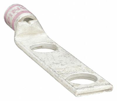 APPROVED VENDOR Compression Lug: For 1/0 AWG, Stranded Wire, 1/4 in Stud Size, Std - Two-Hole Compression Lugs