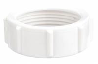 APPROVED VENDOR Nut and Washer: Plastic, White, 1 1/2 in_1 1/4 in Nominal Pipe Size, Slip, 10 PK (MPN 1PPB7). Key specifications — Includes: (10) 1-1/4 in Nuts; Brand: APPROVED VENDOR; Material: Plastic; Connection Type: Slip.