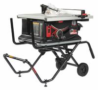 SAWSTOP Table Saw: 120 V AC Volt, 15 A Current, 9 3/4 in Left to 25 1/2 in Right, 0°to 45° (MPN JSS-120A60). Key specifications — attr1170599: SAWSTOP; attr1170609: Automatic Blade Safety Retraction Included.
