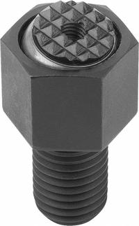 KIPP Threaded Gripper w/Serrated Pad: Steel Pad, M20, 60 mm Thread Lg, 20 mm Pad Dia, 85 kN Max Load (MPN K0289.320X060). Key specifications — Brand: KIPP.