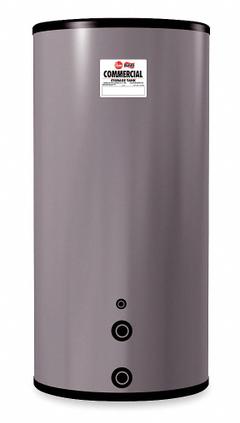 RHEEM-RUUD Storage Tank: 115 gal, 59.25 in Tank Ht, 28.25 in Tank Dia, 2 in, NPT, ST120. Key specifications — Tank Lining Material: Ceramic; Manufacturer Part Number: ST120; Brand: RHEEM-RUUD.