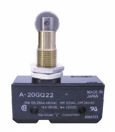 OMRON Snap Action Switch: Roller Plunger Actuator, 1NO/1NC - Roller-Plunger Snap-Action Switches